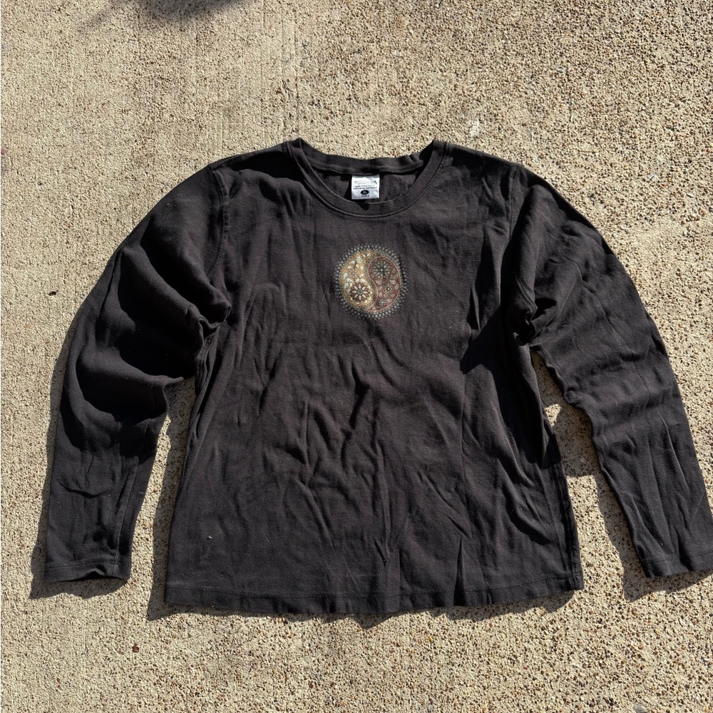 Columbia Long Sleeve Tee Boho Whimsygoth Style 90s Vintage Tee